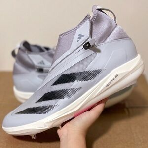 Adidas Adizero Impact+ Mid Men’s Size 12.5 Grey Black Baseball Cleats ID0975 New